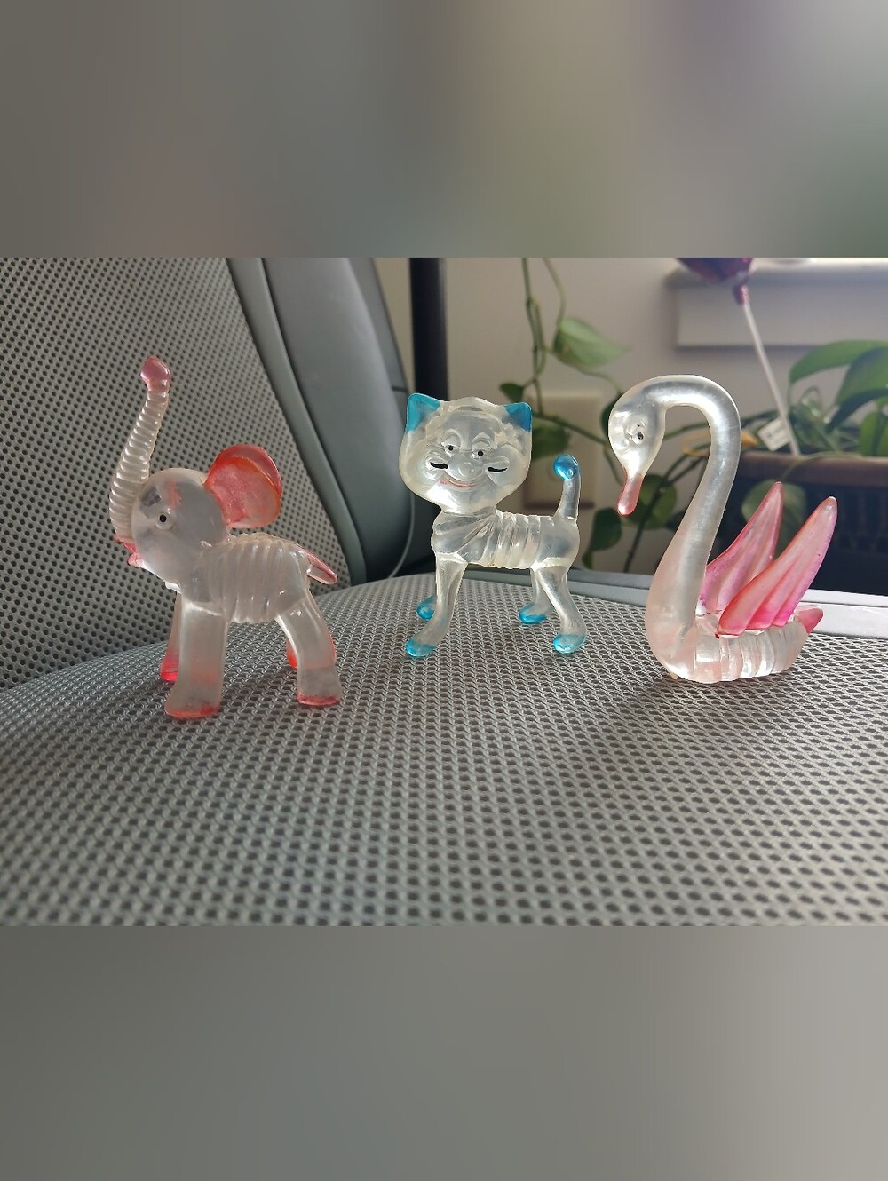 Vintsge Lucite Acrylic Animal Figurine Lot